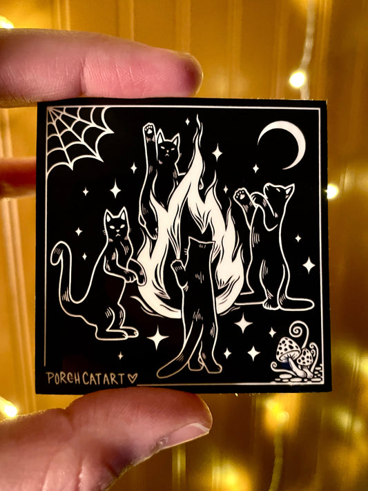 STICKER: Campfire Kitty Seance