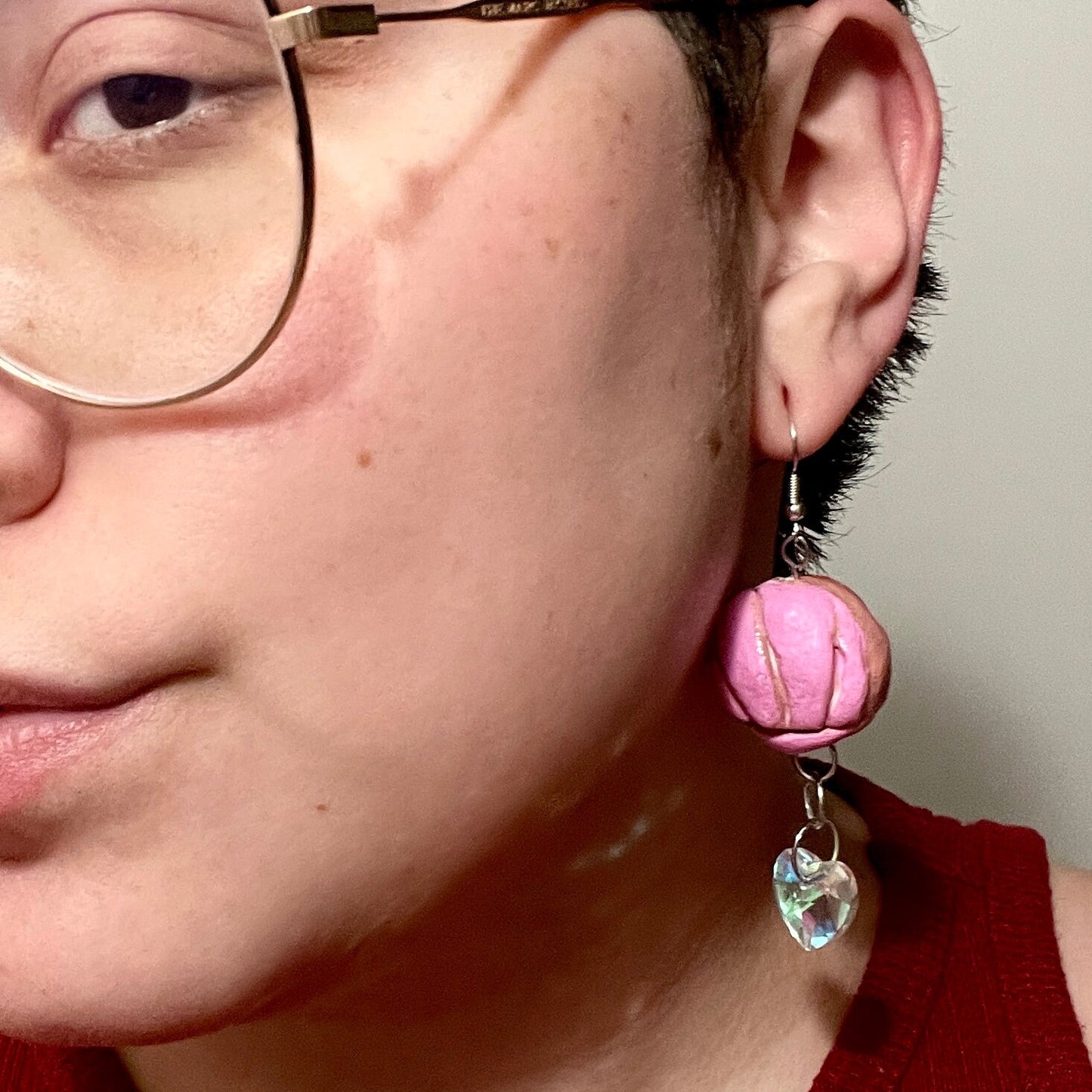 JEWELRY: Chunky Concha Mexican Pan Dulce Dangling Hook Earrings