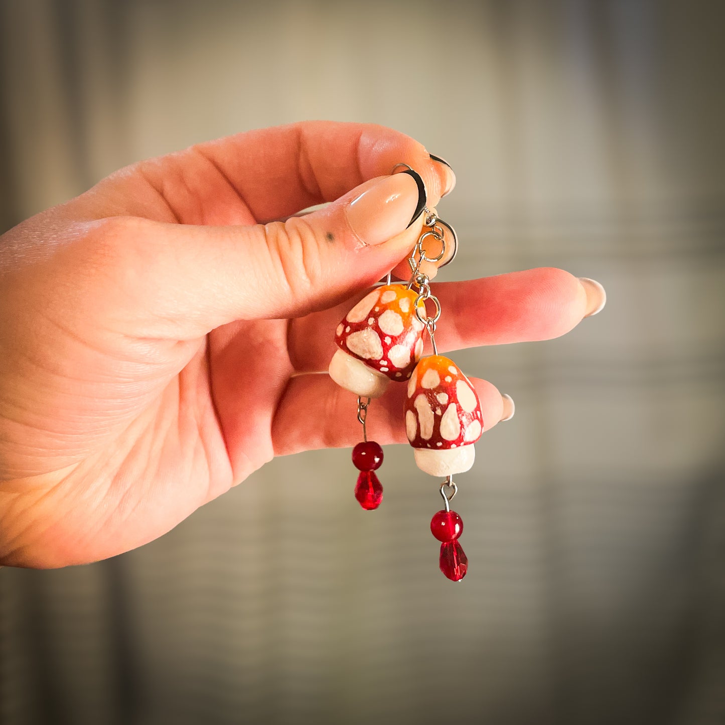 JEWELRY: Amanita Muscaria Mushroom Dangling Earrings