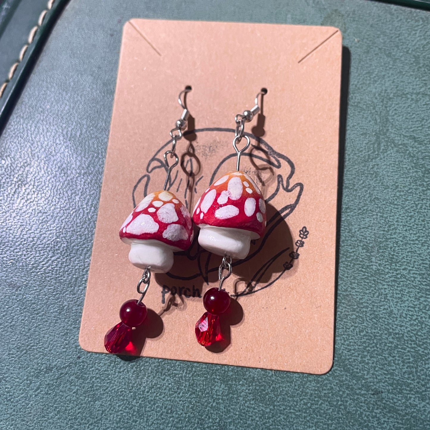 JEWELRY: Amanita Muscaria Mushroom Dangling Earrings