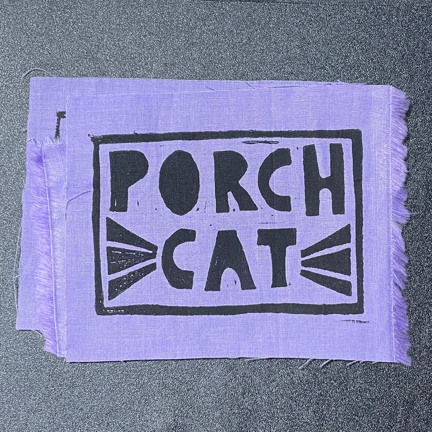 PATCH: Porch Cat Linocut Patch