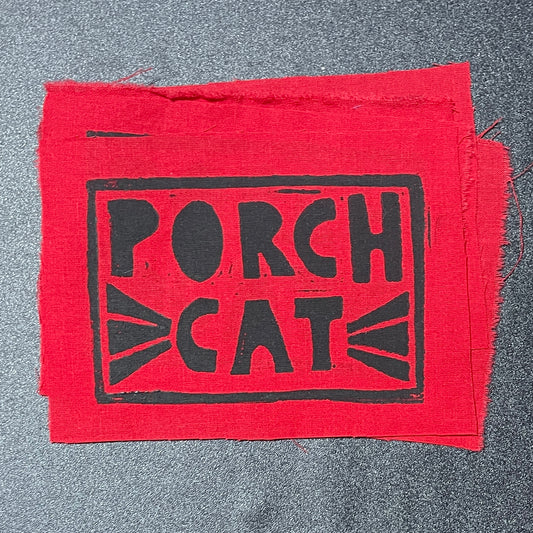 PATCH: Porch Cat Linocut Patch